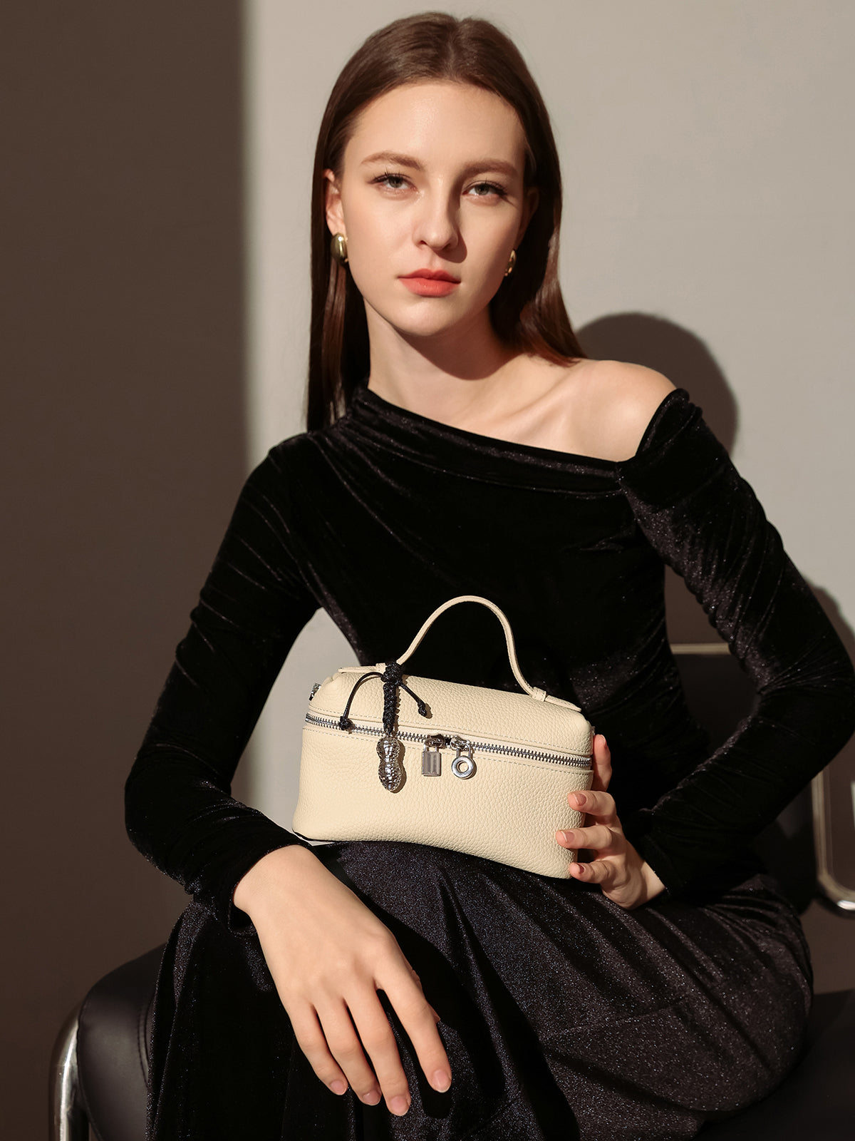 Leather Mini Cosmetic Travel Bag