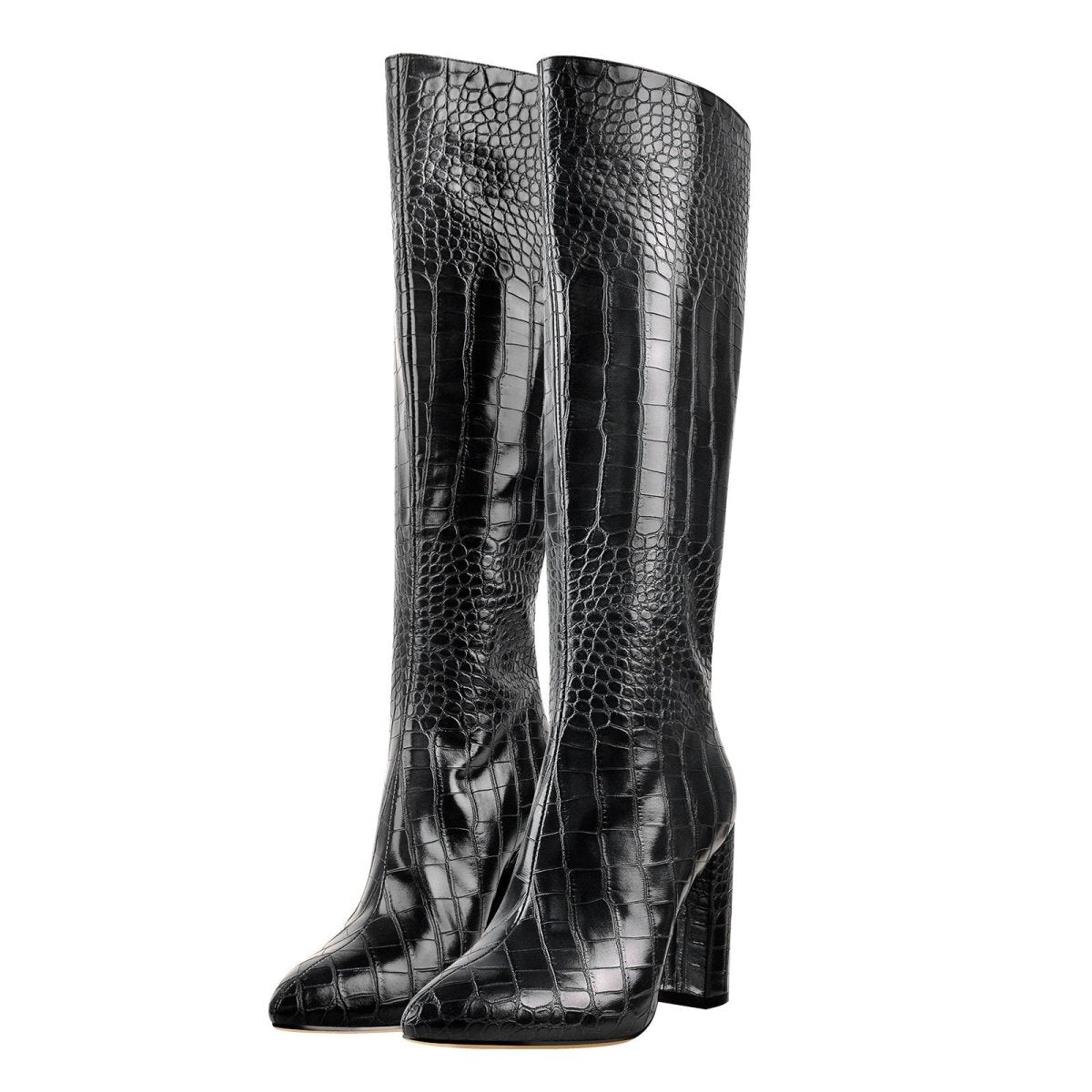 London Girl Faux Leather Everyday Knee High Boots