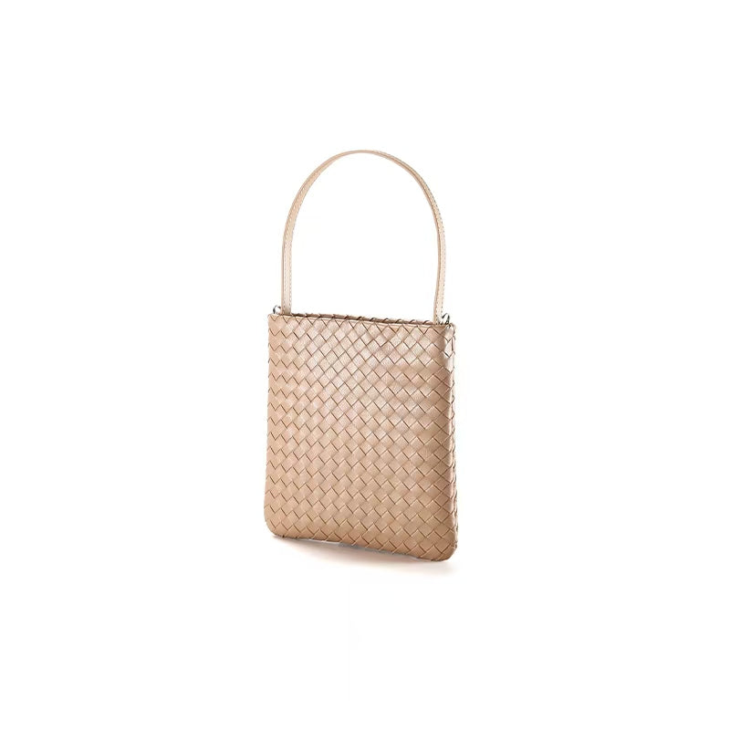 Mini Woven Lattice Tote Bag