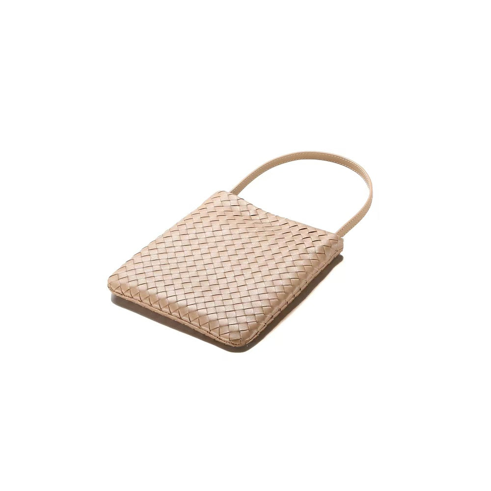 Mini Woven Lattice Tote Bag