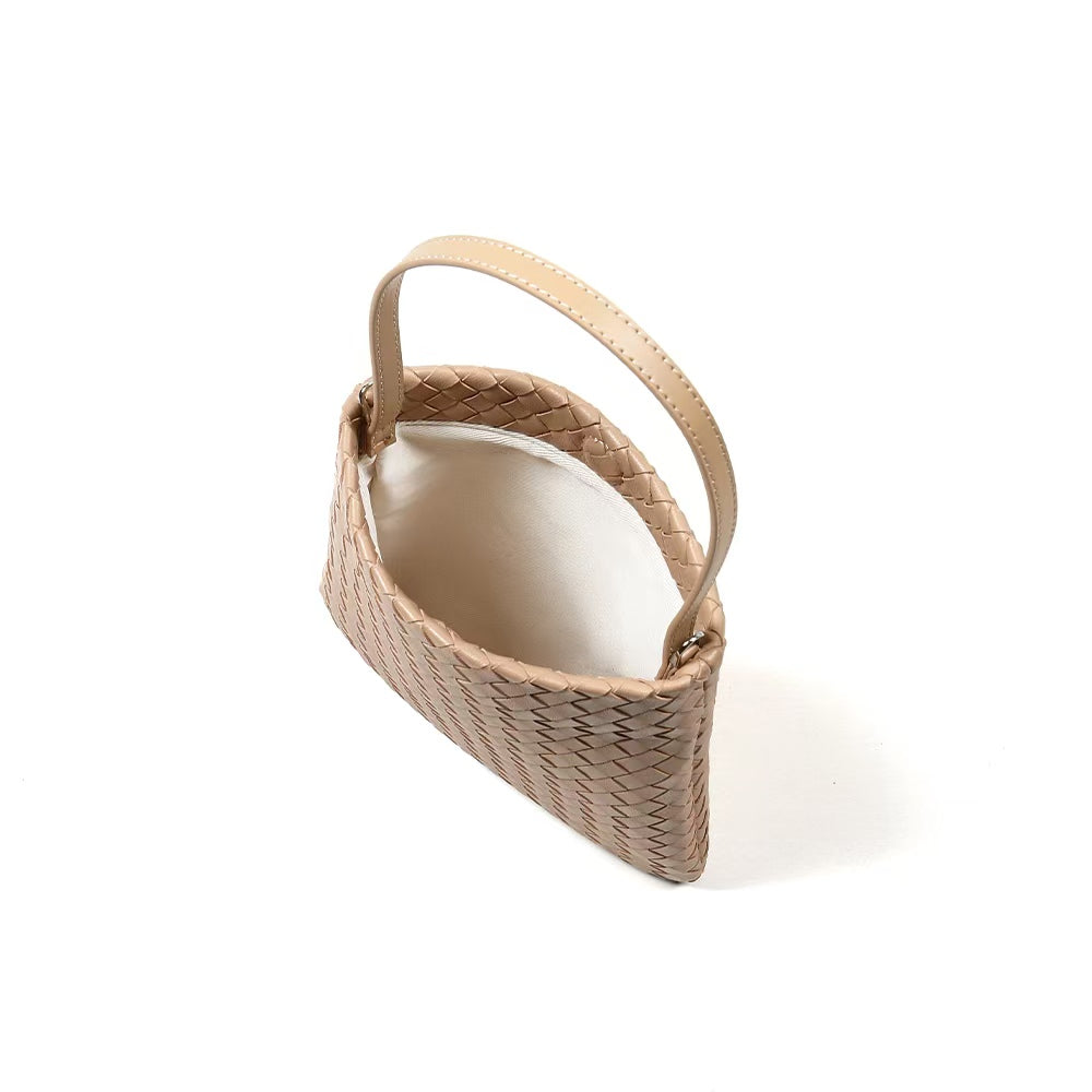 Mini Woven Lattice Tote Bag