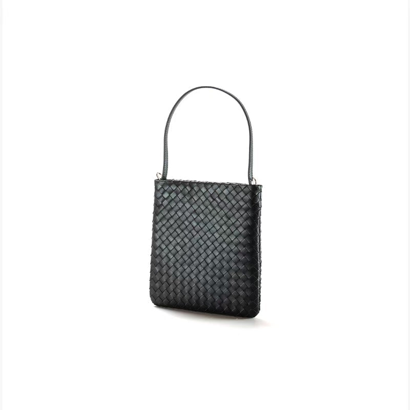 Mini Woven Lattice Tote Bag