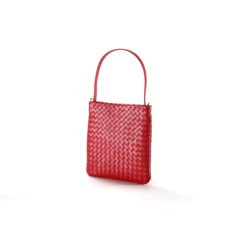 Mini Woven Lattice Tote Bag
