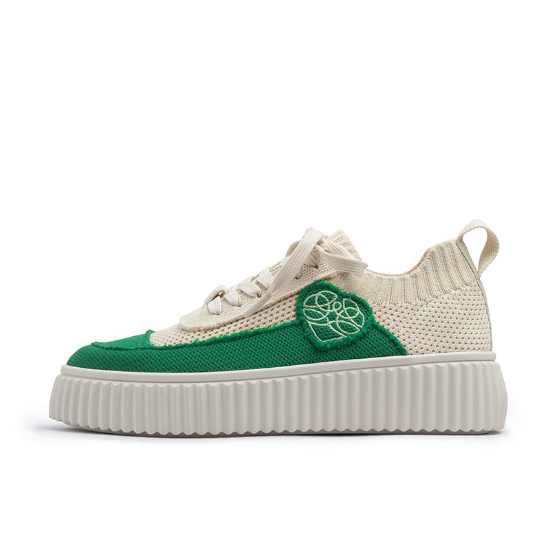 Versatile Round Toe Thick Soled Casual Sneakers